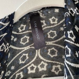 Lane Bryant Beach cover up. Giant diaphanous bandana. Shawl w armholes.